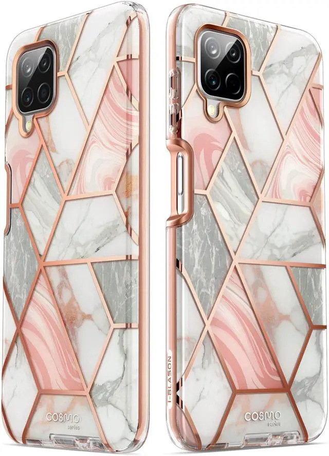 Alt view image 5 of 7 - i-Blason Cosmo Series Case for Samsung Galaxy A12(2020 Release), Slim Full-Body Stylish Protective Case with Built-in Screen Protector (Marble)