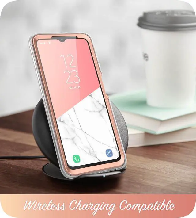 Alt view image 2 of 7 - i-Blason Cosmo Series Case for Samsung Galaxy A12(2020 Release), Slim Full-Body Stylish Protective Case with Built-in Screen Protector (Marble)