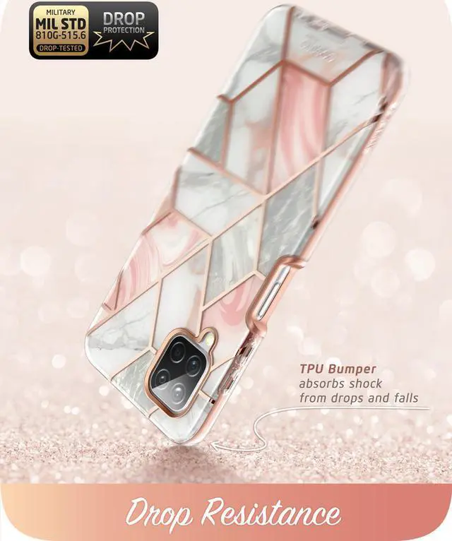 Alt view image 7 of 7 - i-Blason Cosmo Series Case for Samsung Galaxy A12(2020 Release), Slim Full-Body Stylish Protective Case with Built-in Screen Protector (Marble)