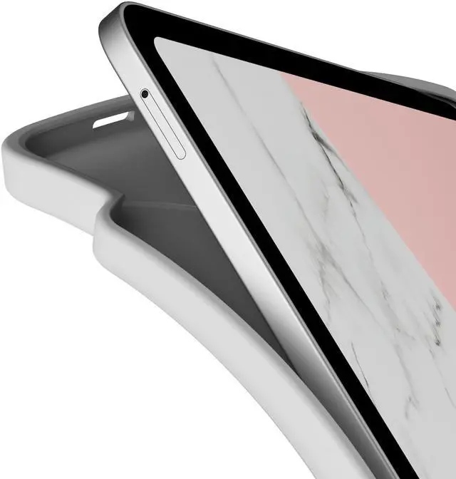 Alt view image 2 of 7 - i-Blason Cosmo Case for New iPad Pro 12.9 Inch (2021 2020 2018 Release), Full-Body Trifold Stand Protective Case Smart Cover with Auto Sleep/Wake & Pencil Holder (Marble)