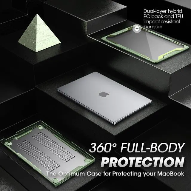 Alt view image 4 of 7 - MacBook Pro 14 inch (2021) Unicorn Beetle Case Cover BBGreen