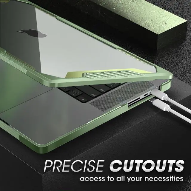 Alt view image 5 of 7 - MacBook Pro 14 inch (2021) Unicorn Beetle Case Cover BBGreen