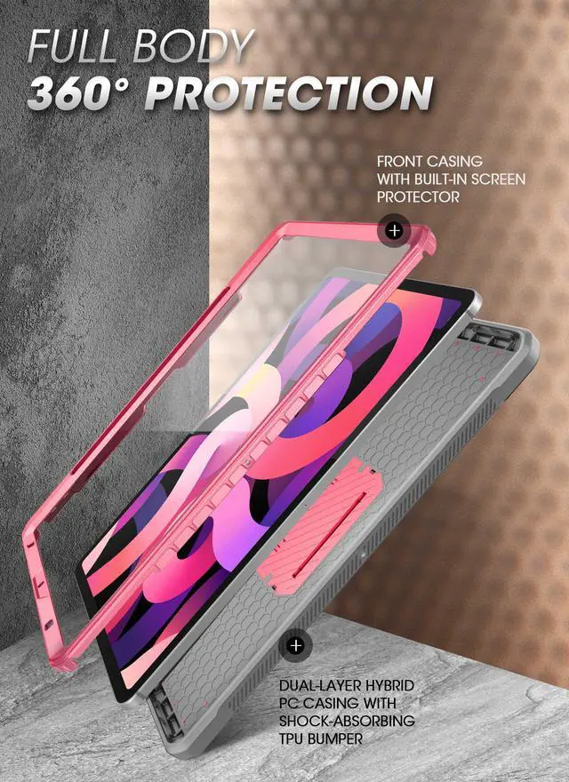Alt view image 5 of 8 - SUPCASE For iPad Air 4 Case 10.9" (2020 Release) UB PRO Full-body Rugged Cover Case WITH Built-in Screen Protector & Kickstand
