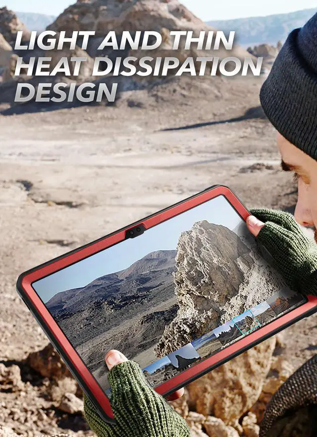 Alt view image 6 of 7 - SUPCASE Unicorn Beetle Pro Series Case for Samsung Galaxy Tab S8 Ultra (2022), with Built-in Screen Protector & S Pen Holder Full-Body Rugged Heavy Duty Case (Ruddy)