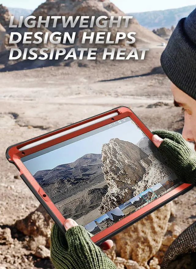 Alt view image 6 of 7 - SUPCASE Unicorn Beetle Pro Series Case for iPad Mini 6th Generation 8.3 Inch (2021 ), Support Apple Pencil Charging with Built-in Screen Protector Full-Body Rugged Kickstand Protective Case (Ruddy)