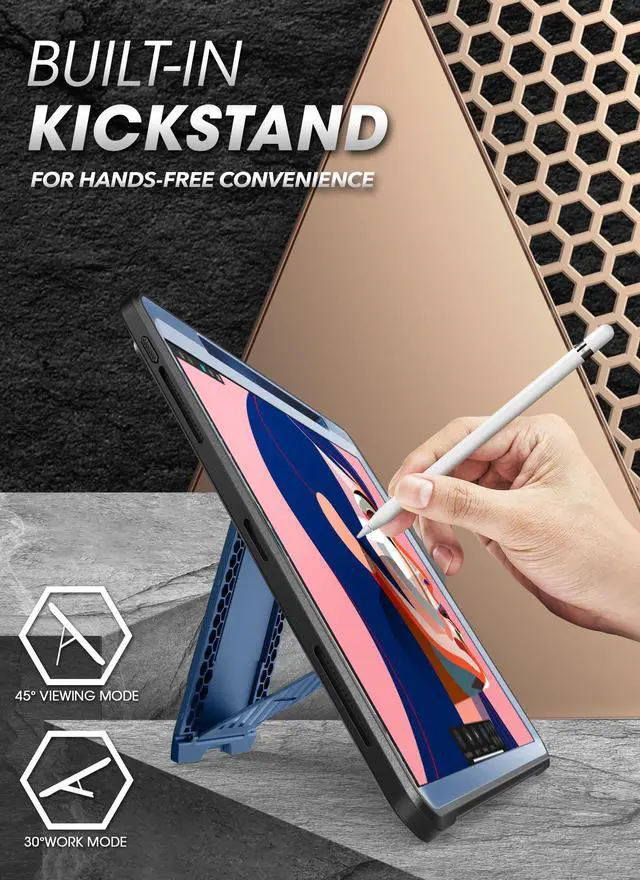 Alt view image 2 of 7 - SUPCASE Unicorn Beetle Pro Series Case for iPad Pro 11 Inch (2021 / 2020), Support Apple Pencil Charging with Built-in Screen Protector Full-Body Rugged Kickstand Protective Case (Tilt)