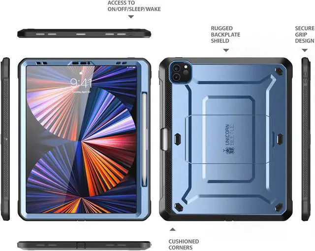 Alt view image 7 of 7 - SUPCASE Unicorn Beetle Pro Series Case for iPad Pro 11 Inch (2021 / 2020), Support Apple Pencil Charging with Built-in Screen Protector Full-Body Rugged Kickstand Protective Case (Tilt)