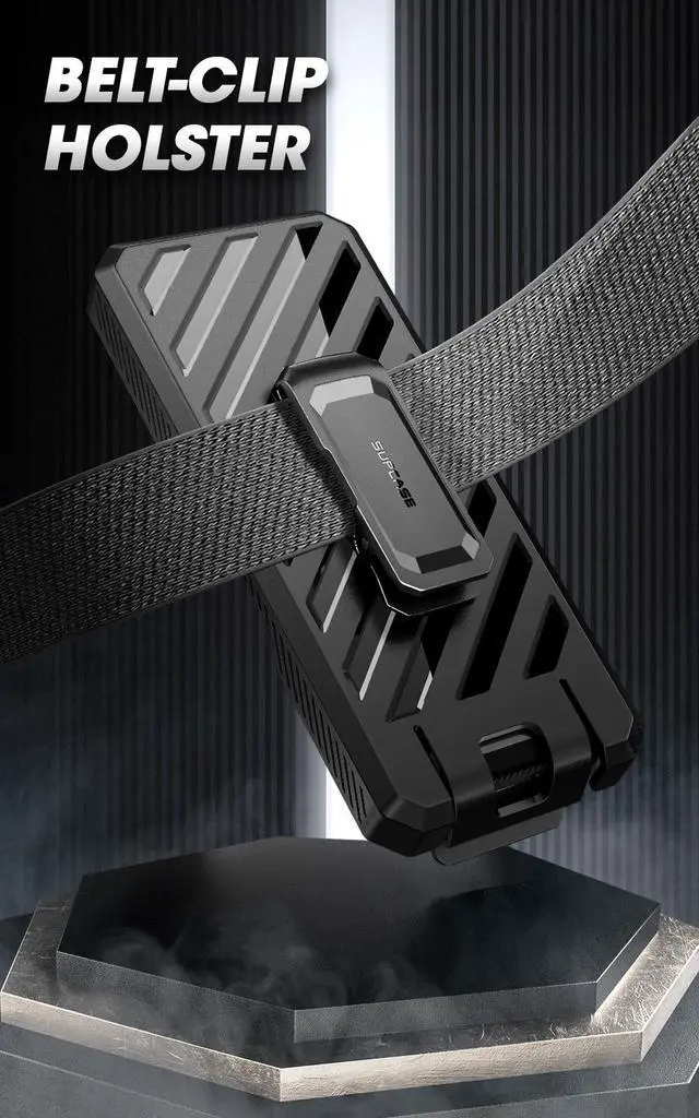 Alt view image 7 of 7 - SUPCASE Unicorn Beetle Case for Galaxy Z Fold 3 5G (2021), Rugged Belt Clip Shockproof Protective Case with Built-in Screen Protector & Kickstand (Black)