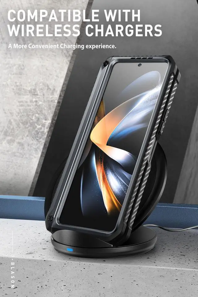 Alt view image 7 of 7 - i-Blason Armorbox Case for Samsung Galaxy Z Fold 4 Case 5G (2022 Release) with Pen Holder & Kickstand, Full Body Protective Bumper Case with Built-in Screen Protector (Black)