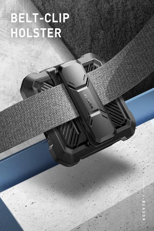 Alt view image 4 of 7 - i-Blason Armorbox Series Case for Samsung Galaxy Z Flip 4 5G (2022), Full-Body Rugged Holster Case with Shock Reduction/Bumper (Black)