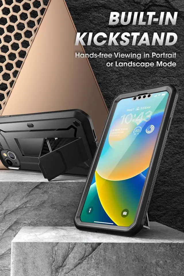 Alt view image 3 of 7 - SUPCASE Unicorn Beetle Pro Series Case for iPhone 14 Plus (2022 Release) 6.7 Inch, Built-in Screen Protector Full-Body Rugged Holster Case (Black)