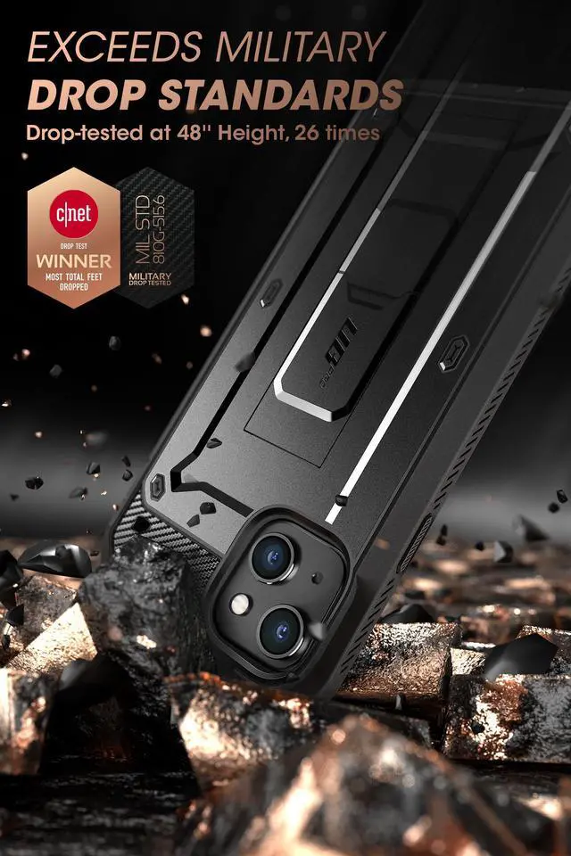 Alt view image 2 of 7 - SUPCASE Unicorn Beetle Pro Series Case for iPhone 14 Plus (2022 Release) 6.7 Inch, Built-in Screen Protector Full-Body Rugged Holster Case (Black)