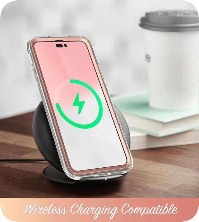 Alt view image 5 of 7 - i-Blason Cosmo Series Case for iPhone 14 Pro Max 6.7 inch (2022 Release), Slim Full-Body Stylish Protective Case with Built-in Screen Protector(Marble)