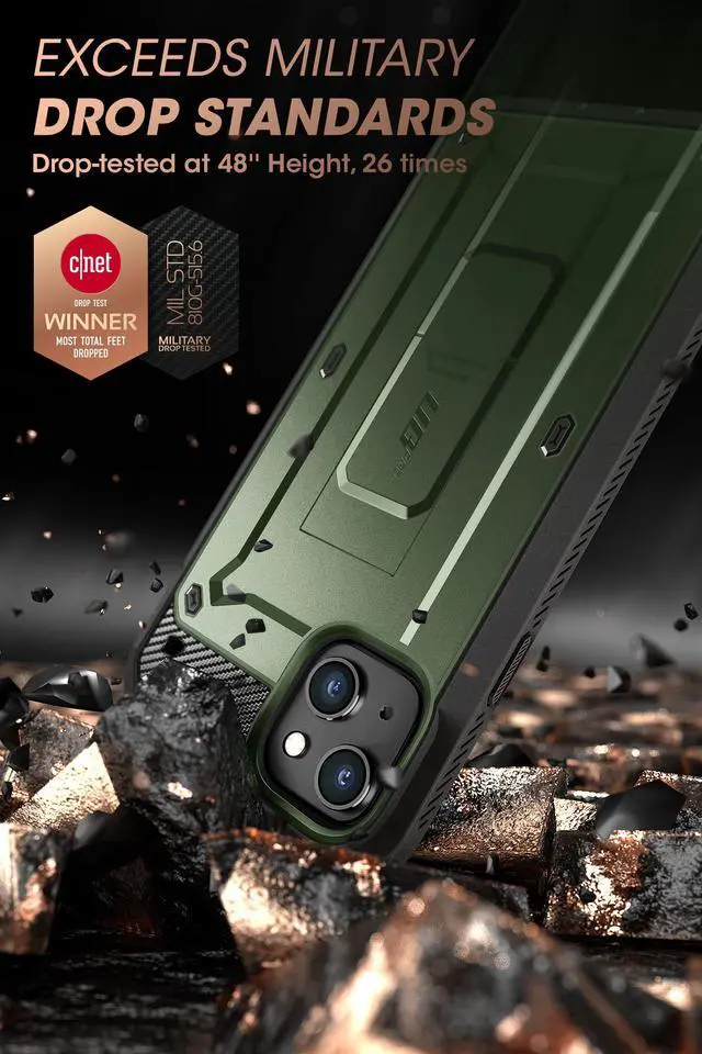 Alt view image 2 of 7 - SUPCASE Unicorn Beetle Pro Series Case for iPhone 14 Plus (2022 Release) 6.7 Inch, Built-in Screen Protector Full-Body Rugged Holster Case (Guldan)