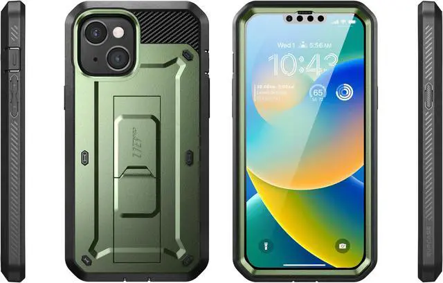 Alt view image 7 of 7 - SUPCASE Unicorn Beetle Pro Series Case for iPhone 14 Plus (2022 Release) 6.7 Inch, Built-in Screen Protector Full-Body Rugged Holster Case (Guldan)
