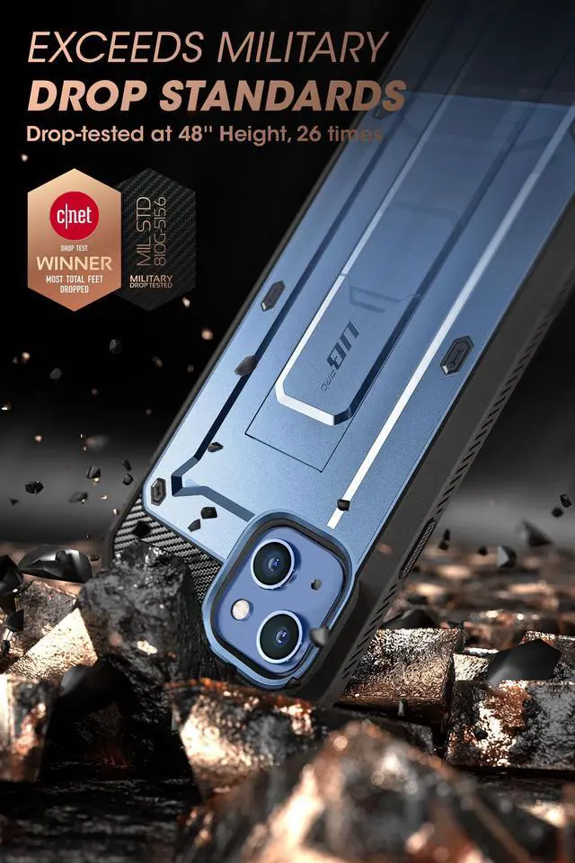 Alt view image 2 of 7 - SUPCASE Unicorn Beetle Pro Series Case for iPhone 14 Case 6.1 inch (2022)/iPhone 13 Case 6.1 inch (2021), Built-in Screen Protector Full-Body Rugged Holster Case (Tilt)