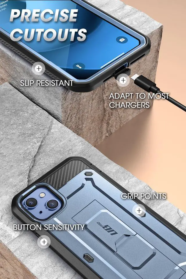 Alt view image 5 of 7 - SUPCASE Unicorn Beetle Pro Series Case for iPhone 14 Case 6.1 inch (2022)/iPhone 13 Case 6.1 inch (2021), Built-in Screen Protector Full-Body Rugged Holster Case (Tilt)