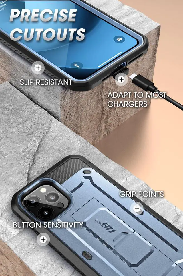 Alt view image 5 of 7 - SUPCASE Unicorn Beetle Pro Series Case for iPhone 14 Pro Max (2022 Release) 6.7 Inch, Built-in Screen Protector Full-Body Rugged Holster Case (Tilt)
