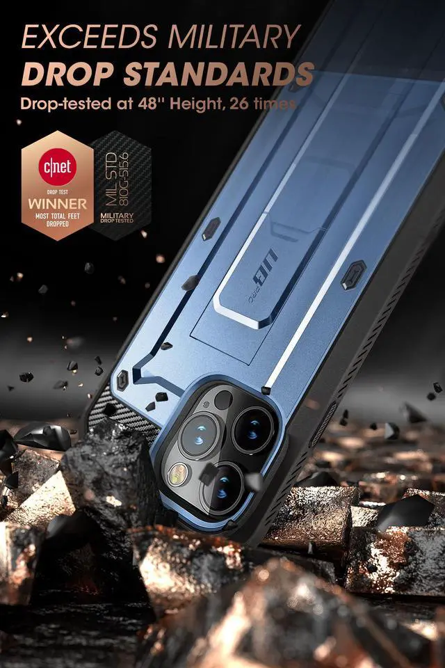 Alt view image 2 of 7 - SUPCASE Unicorn Beetle Pro Series Case for iPhone 14 Pro Max (2022 Release) 6.7 Inch, Built-in Screen Protector Full-Body Rugged Holster Case (Tilt)