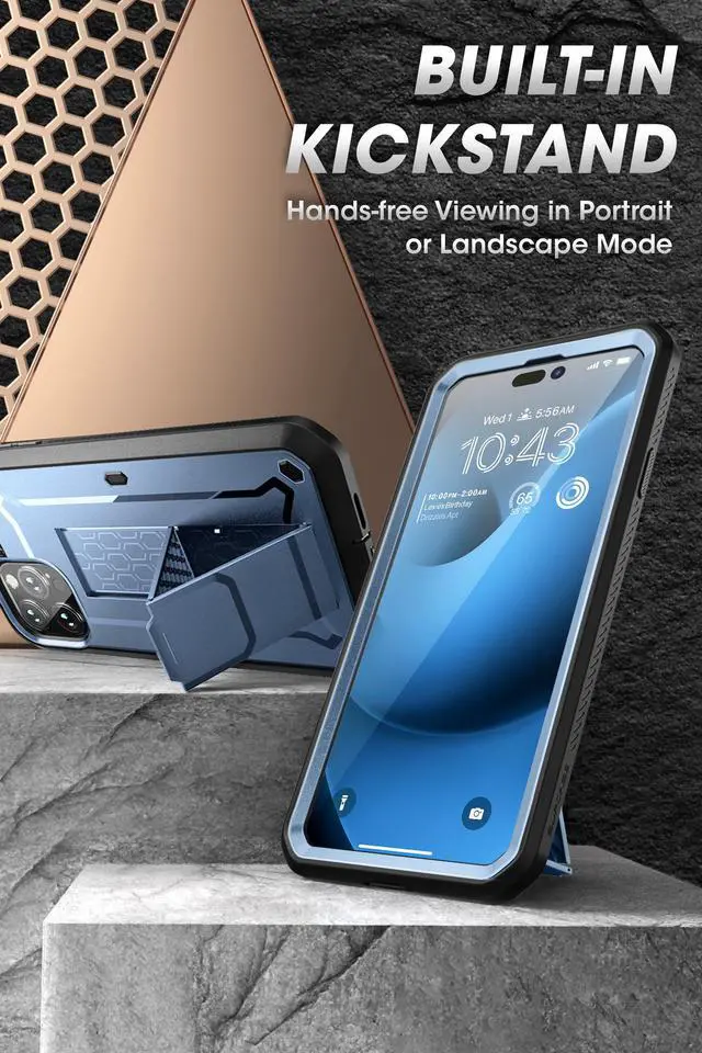 Alt view image 3 of 7 - SUPCASE Unicorn Beetle Pro Series Case for iPhone 14 Pro Max (2022 Release) 6.7 Inch, Built-in Screen Protector Full-Body Rugged Holster Case (Tilt)