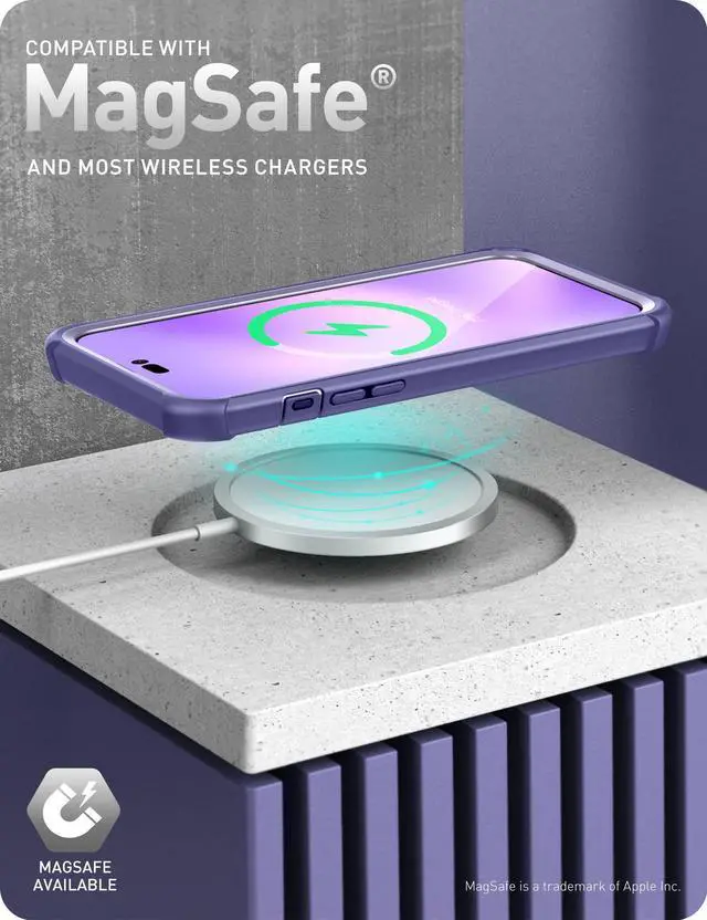 Alt view image 6 of 7 - i-Blason Ares Case for iPhone 14 Pro 6.1 inch (2022 Release), Dual Layer Rugged Clear Bumper Case with Built-in Screen Protector(Mauve)