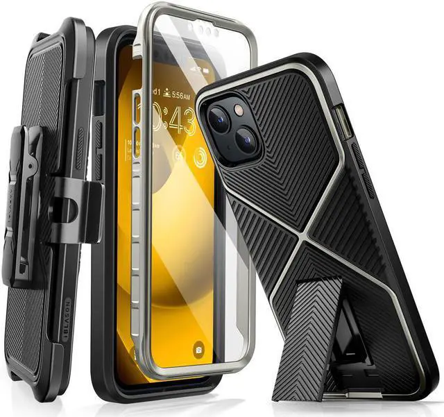 Main image of i-Blason Infinity Series Case for iPhone 14 Plus 6.7 inch (2022 Release), Slim Full-Body Stylish Protective Case with Built-in Screen Protector(Black)