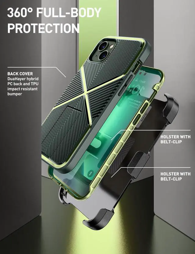 Alt view image 3 of 7 - i-Blason Infinity Series Case for iPhone 14 Plus 6.7  inch (2022 Release), Slim Full-Body Stylish Protective Case with Built-in Screen Protector(Jasper)