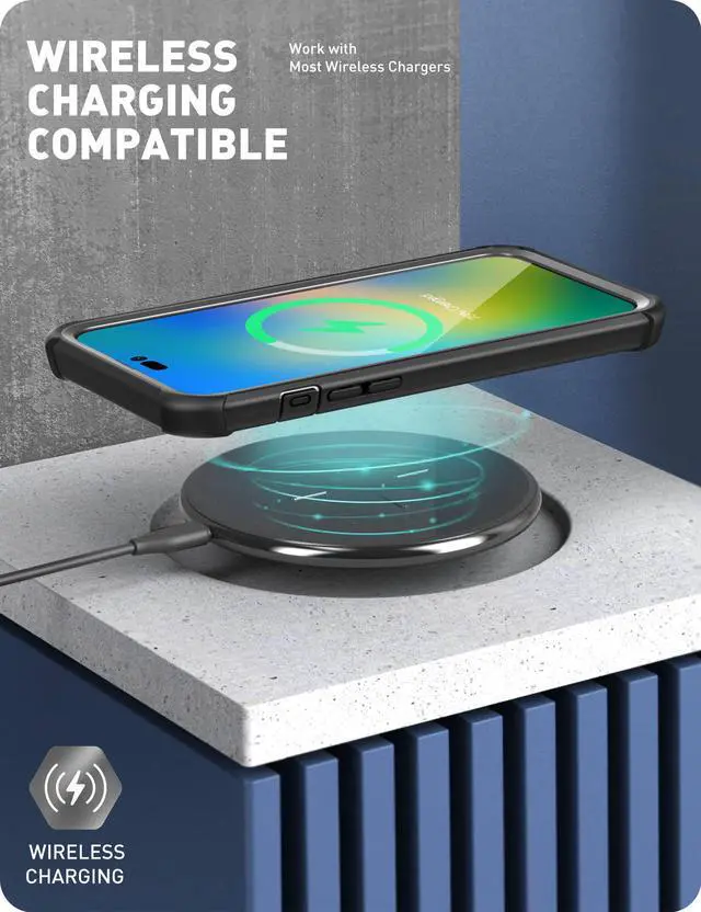 Alt view image 6 of 7 - i-Blason AreMag Series Case for iPhone 14 Pro Max (2022 Release) 6.7 Inch, Premium Hybrid Protective Clear Case (Black)