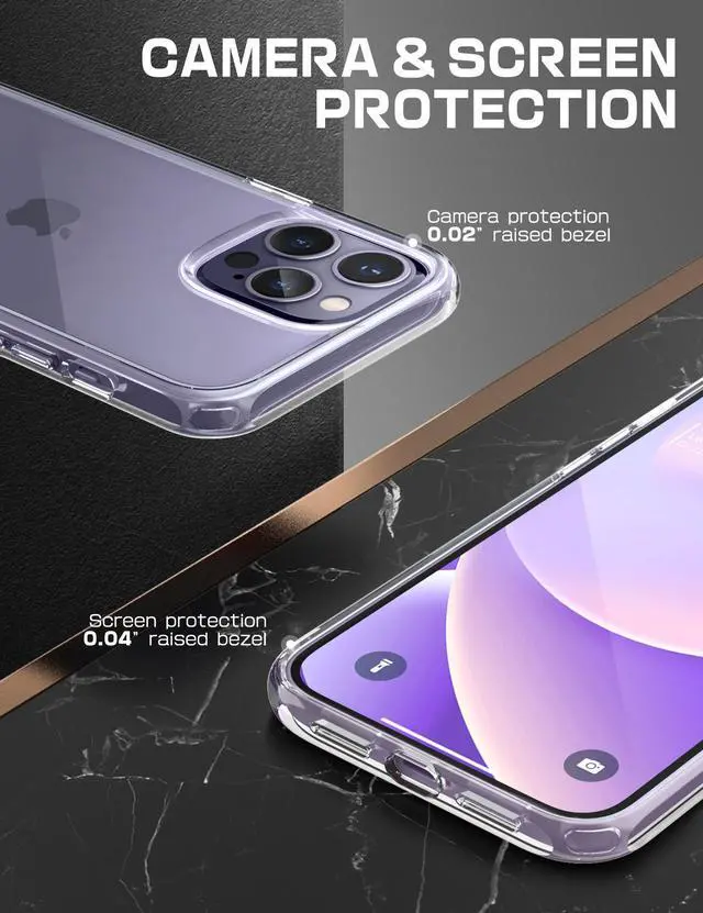 Alt view image 4 of 7 - SUPCASE Unicorn Beetle Style Case Designed for iPhone 14 Pro (2022 Release) 6.1 Inch, Premium Hybrid Protective Clear Case (Clear)