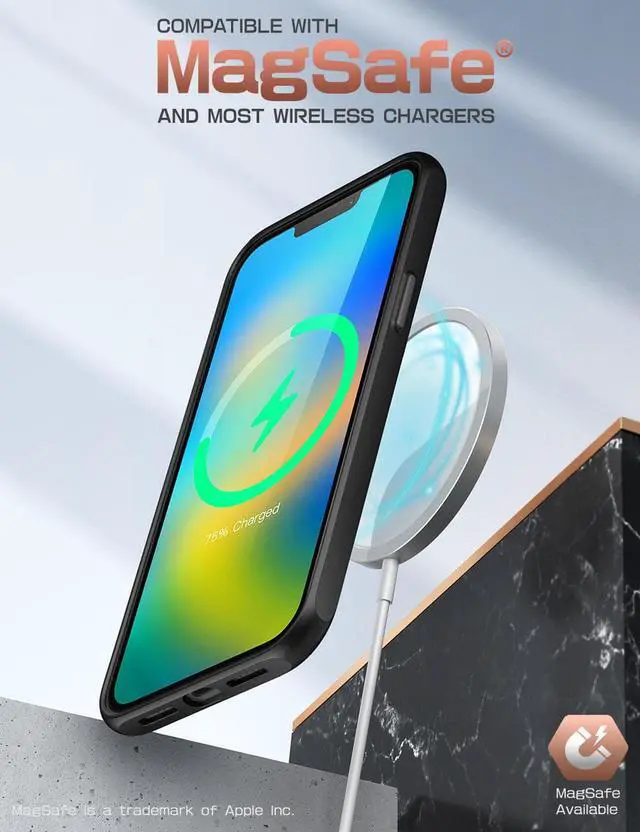 Alt view image 6 of 7 - SUPCASE Unicorn Beetle Style Series Case for iPhone 14 Plus (2022 Release) 6.7 Inch, Premium Hybrid Protective Clear Case (Black)