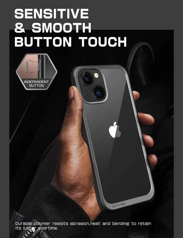 Alt view image 7 of 7 - SUPCASE Unicorn Beetle Style Series Case for iPhone 14 Plus (2022 Release) 6.7 Inch, Premium Hybrid Protective Clear Case (Black)