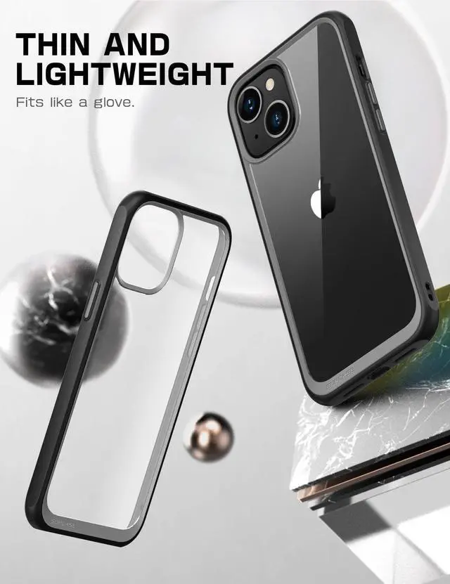 Alt view image 2 of 7 - SUPCASE Unicorn Beetle Style Series Case for iPhone 14 Plus (2022 Release) 6.7 Inch, Premium Hybrid Protective Clear Case (Black)