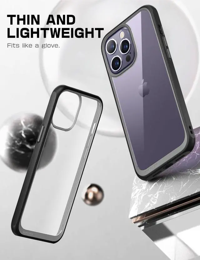 Alt view image 2 of 7 - SUPCASE Unicorn Beetle Style Case Designed for iPhone 14 Pro Max (2022 Release) 6.7 Inch, Premium Hybrid Protective Clear Case (Black)