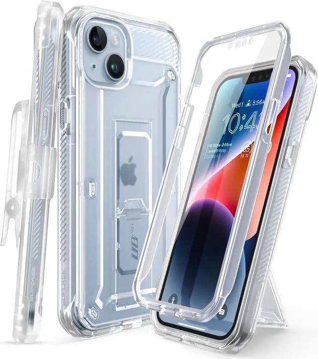 Main image of SUPCASE Unicorn Beetle Pro Series Case for iPhone 14 Plus (2022 Release) 6.7 Inch, Built-in Screen Protector Full-Body Rugged Holster Case (Clear)