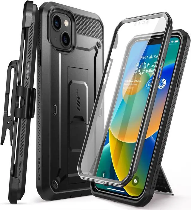 Main image of SUPCASE Unicorn Beetle Pro Series Case for iPhone 14 Plus (2022 Release) 6.7 Inch, Built-in Screen Protector Full-Body Rugged Holster Case (Black)