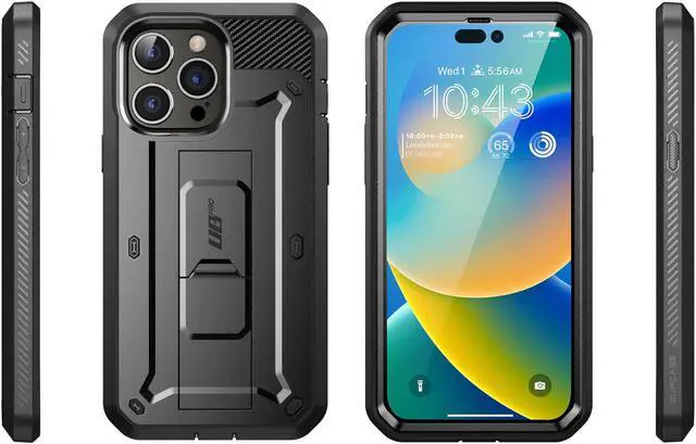 Alt view image 7 of 7 - SUPCASE Unicorn Beetle Pro Series Case for iPhone 14 Pro Max (2022 Release) 6.7 Inch, Built-in Screen Protector Full-Body Rugged Holster Case (Black)