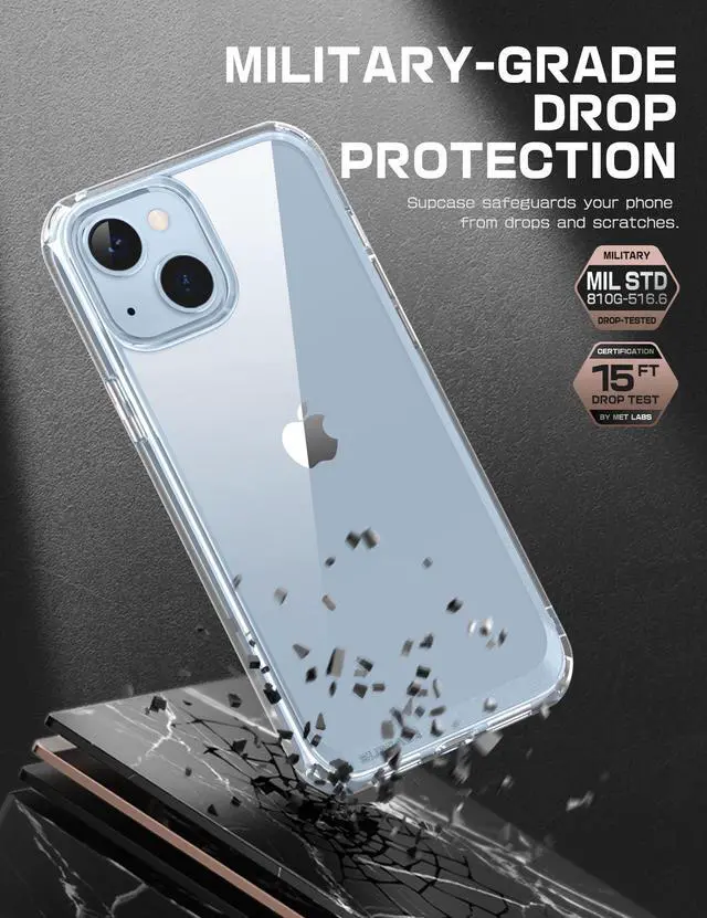Alt view image 3 of 7 - SUPCASE Unicorn Beetle Style Series Case for iPhone 14 Plus (2022 Release) 6.7 Inch, Premium Hybrid Protective Clear Case (Clear)