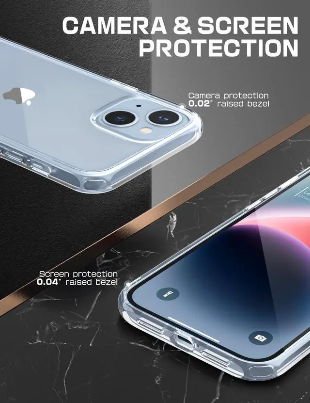 Alt view image 4 of 7 - SUPCASE Unicorn Beetle Style Series Case for iPhone 14 Plus (2022 Release) 6.7 Inch, Premium Hybrid Protective Clear Case (Clear)