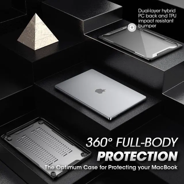 Alt view image 3 of 7 - SUPCASE Unicorn Beetle Case for MacBook Air 13.6 Inch (2022) A2681 M2 Chip, Dual Layer Hard Shell Protective Cover for MacBook Air 13.6" with Touch ID (Black)