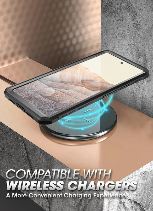 Alt view image 6 of 7 - SUPCASE Unicorn Beetle Pro Series Case for Google Pixel 6 [Not for Pixel 6 Pro], Full-Body Rugged Holster & Kickstand Case with Built-in Screen Protector (Black)