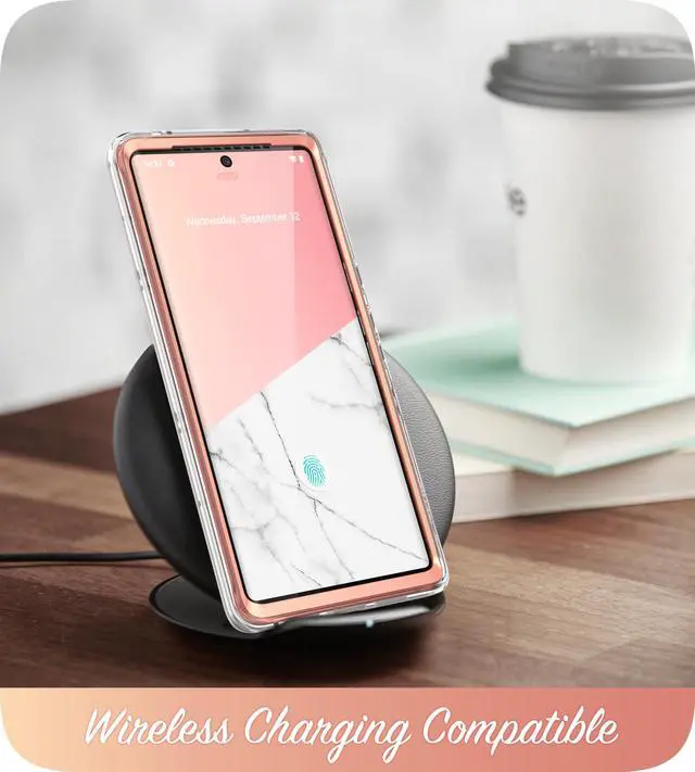Alt view image 5 of 7 - i-Blason Cosmo Series for Google Pixel 7 Pro Case (2022), Slim Full-Body Stylish Protective Case with Built-in Screen Protector (Marble)