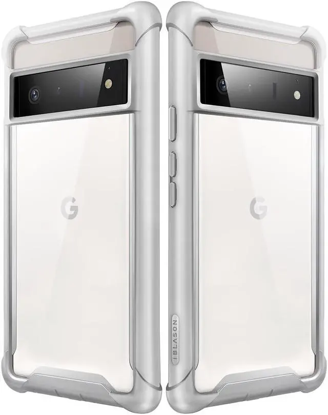 Alt view image 7 of 7 - i-Blason Ares Series Designed Case for Google Pixel 6 Pro 2022 Release, Full-Body Rugged Clear Bumper Case with Built-in Screen Protector (Gray)