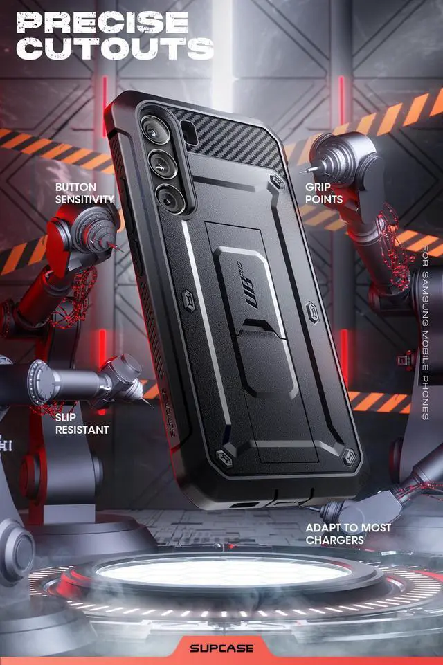 Alt view image 5 of 7 - SUPCASE Unicorn Beetle Pro Series Case for Samsung Galaxy S23 5G (2023 Release), Full-Body Dual Layer Rugged Belt-Clip & Kickstand Case Without Built-in Screen Protector (Black)