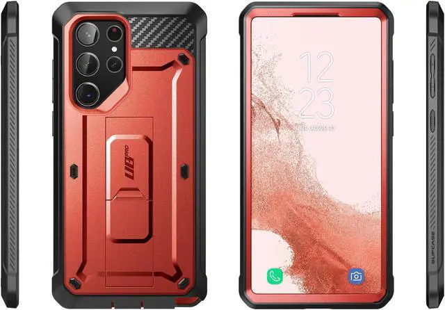 Alt view image 7 of 7 - SUPCASE Unicorn Beetle Pro Case for Samsung Galaxy S23 Ultra 5G (2023 Release), Full-Body Dual Layer Rugged Belt-Clip & Kickstand Case Without Built-in Screen Protector (Ruddy)