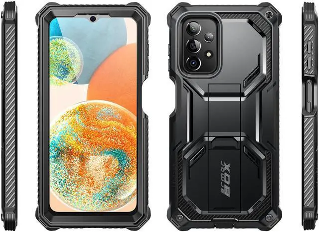 Alt view image 7 of 7 - i-Blason Armorbox Designed for Samsung Galaxy A23 5G Case/A23 4G Case (2022 Release) with Kickstand & Belt Clip Holster, Full Body Protective Bumper Case with Built-in Screen Protector (Black)