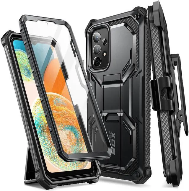 Main image of i-Blason Armorbox Designed for Samsung Galaxy A23 5G Case/A23 4G Case (2022 Release) with Kickstand & Belt Clip Holster, Full Body Protective Bumper Case with Built-in Screen Protector (Black)