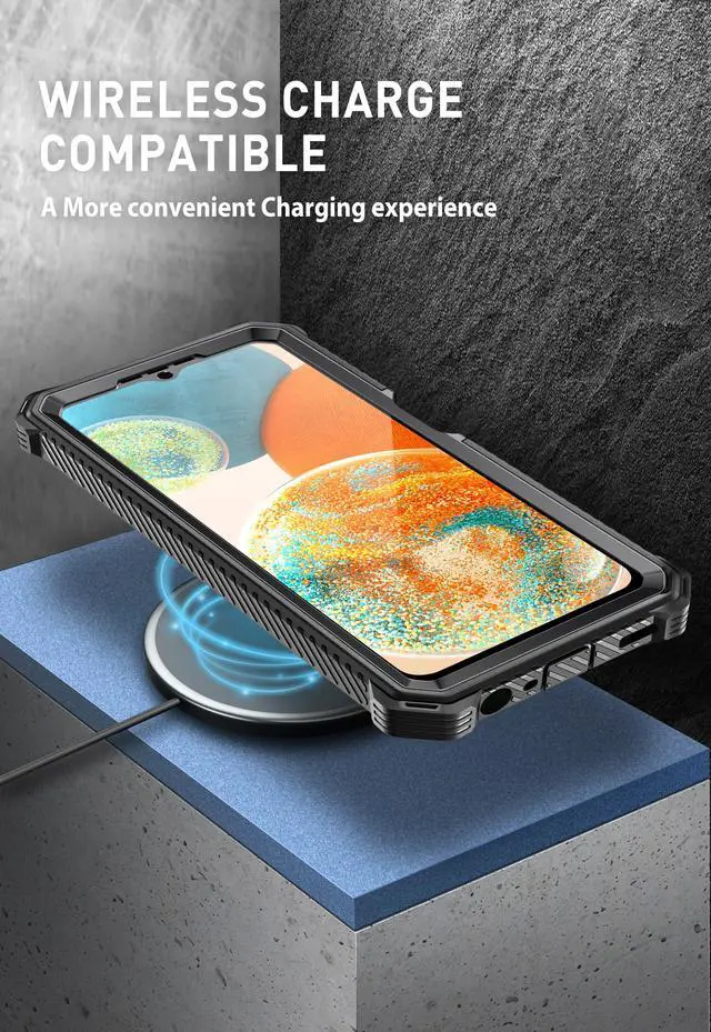 Alt view image 5 of 7 - i-Blason Armorbox Designed for Samsung Galaxy A23 5G Case/A23 4G Case (2022 Release) with Kickstand & Belt Clip Holster, Full Body Protective Bumper Case with Built-in Screen Protector (Black)