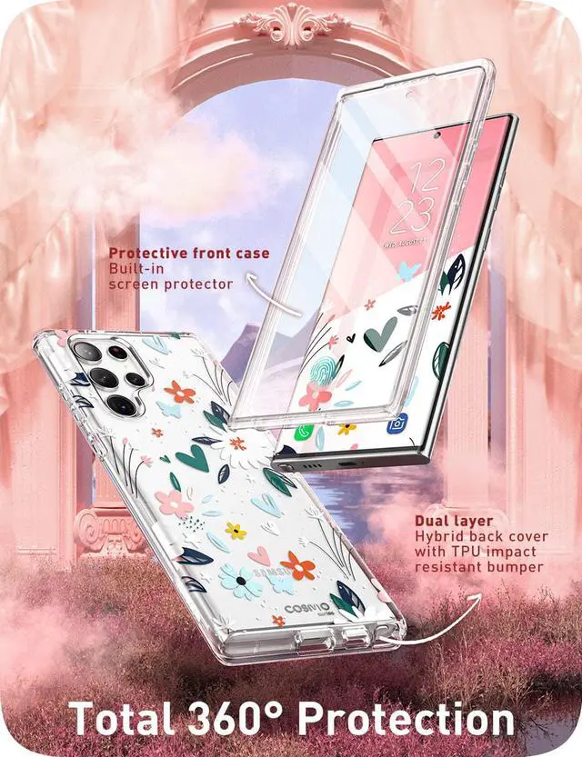 Alt view image 2 of 7 - i-Blason Cosmo Series for Samsung Galaxy S23 Ultra 5G (2023 Release), Slim Stylish Protective Case with Built-in Screen Protector (Paint)