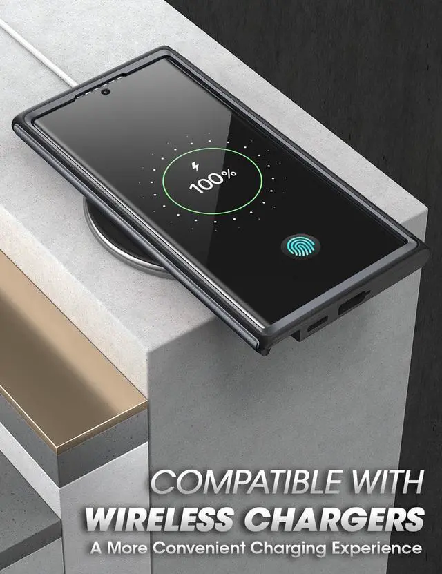 Alt view image 5 of 7 - SUPCASE c 360 Degree Bumper Shockproof Protective Cover Case for Samsung Galaxy S23 Ultra 5G (2023 Release)(Black)