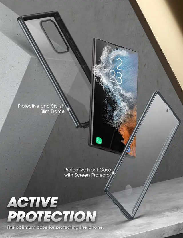 Alt view image 2 of 7 - SUPCASE c 360 Degree Bumper Shockproof Protective Cover Case for Samsung Galaxy S23 Ultra 5G (2023 Release)(Black)